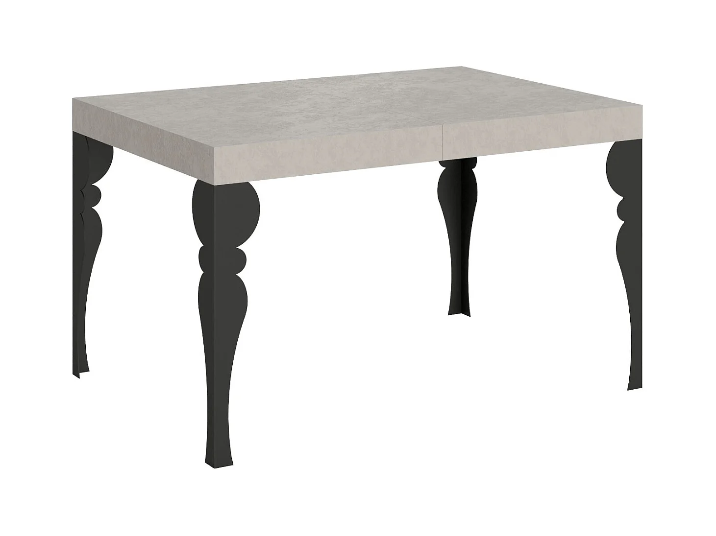 Tavolo allungabile 120/380x90 cm Paxon cashmere gambe antracite