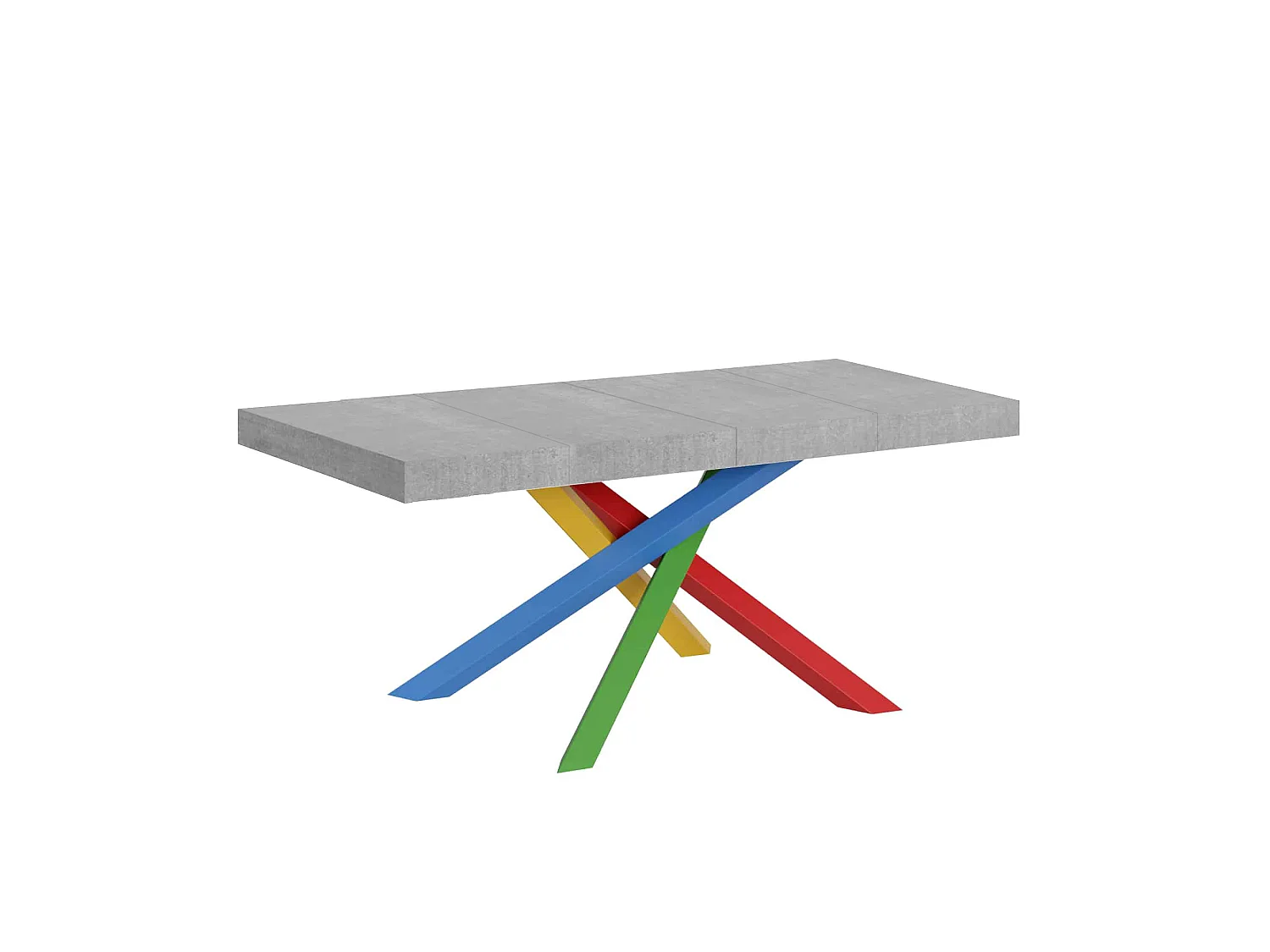 Ausziehtisch 120/380x90 cm Volantis Premium Betonbeine mehrfarbig 4/B