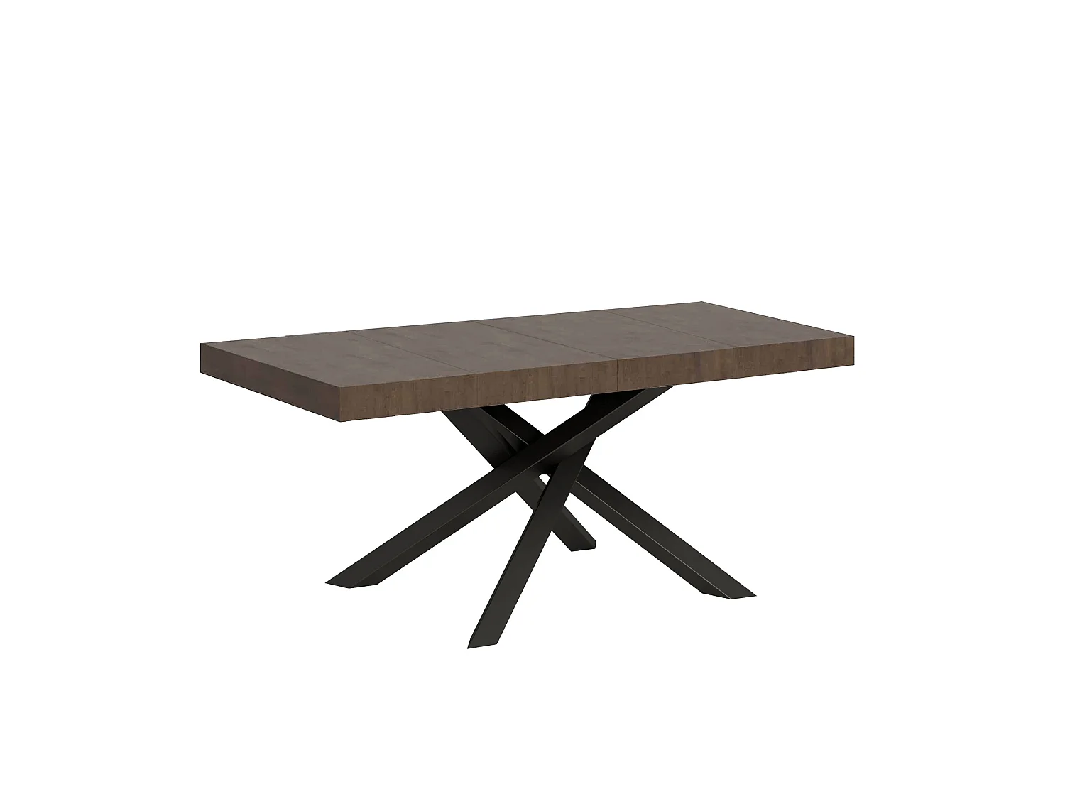 Uitschuifbare tafel 120/380x90 cm Volantis Premium walnoot antraciet poten