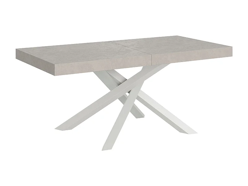 Volantis Cashmere Uitschuifbare Tafel 200/460x90 cm met Witte Poten