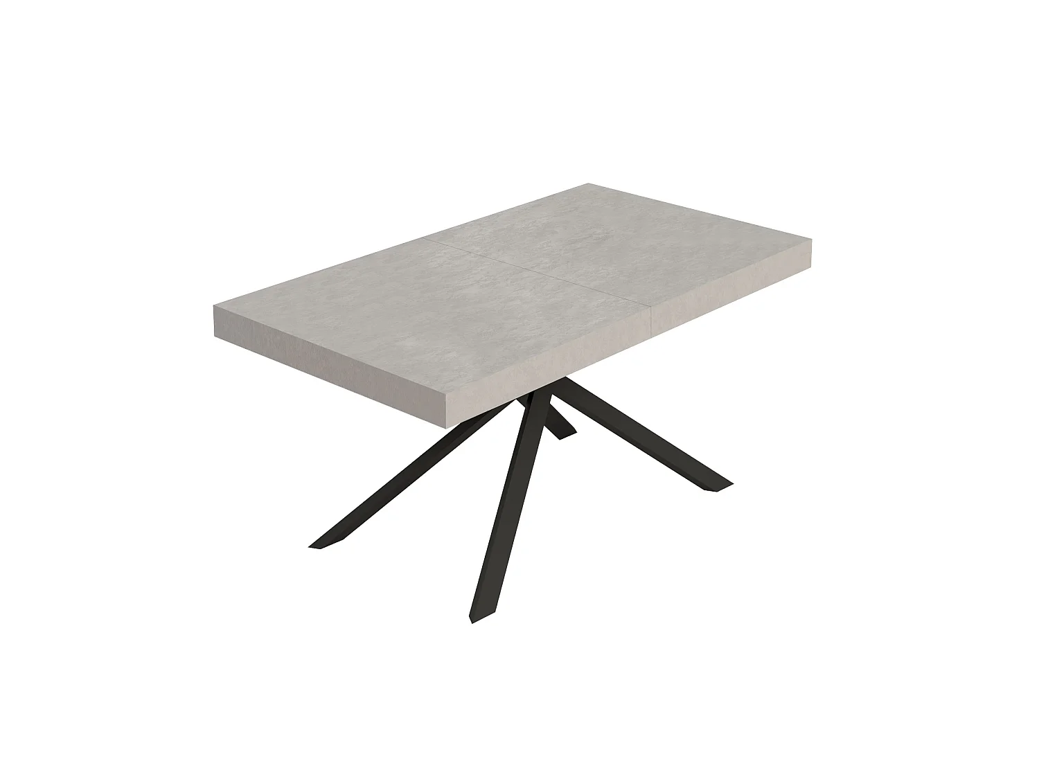 Niket Kaschmir Ausziehtisch 160/420x90 cm mit anthrazitfarbenen Beinen