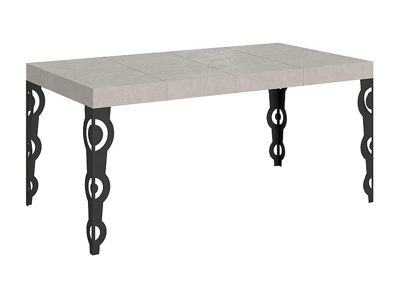 Karamay Premium Kasjmier Uitschuifbare Tafel 120/380x90 cm met Antraciet Poten