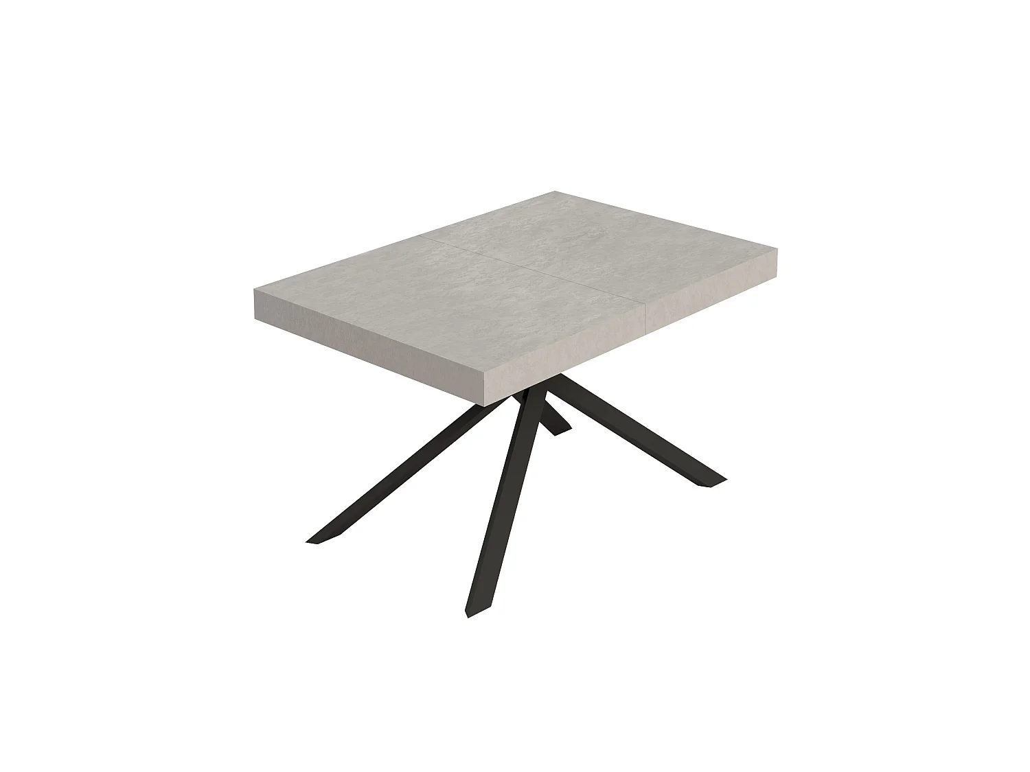 Tavolo allungabile 120/204x80 cm Niket cashmere gambe antracite