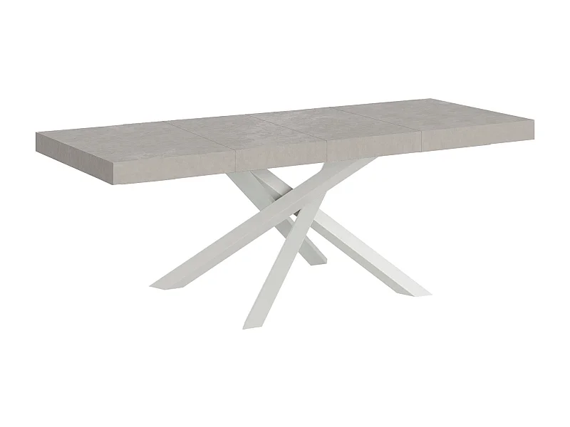 Mesa extensible 160/420x90 cm Volantis Premium patas blanco cachemir