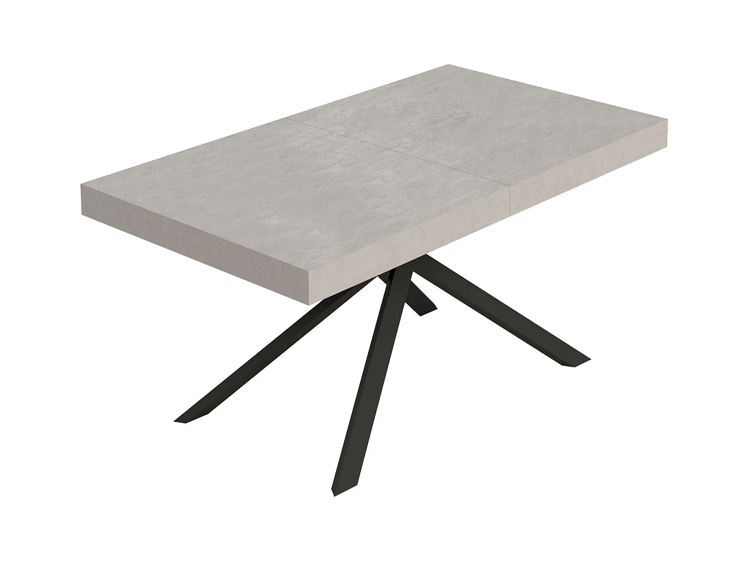 Niket Cashmere Ausziehtisch 160/244x80 cm mit anthrazitfarbenen Beinen