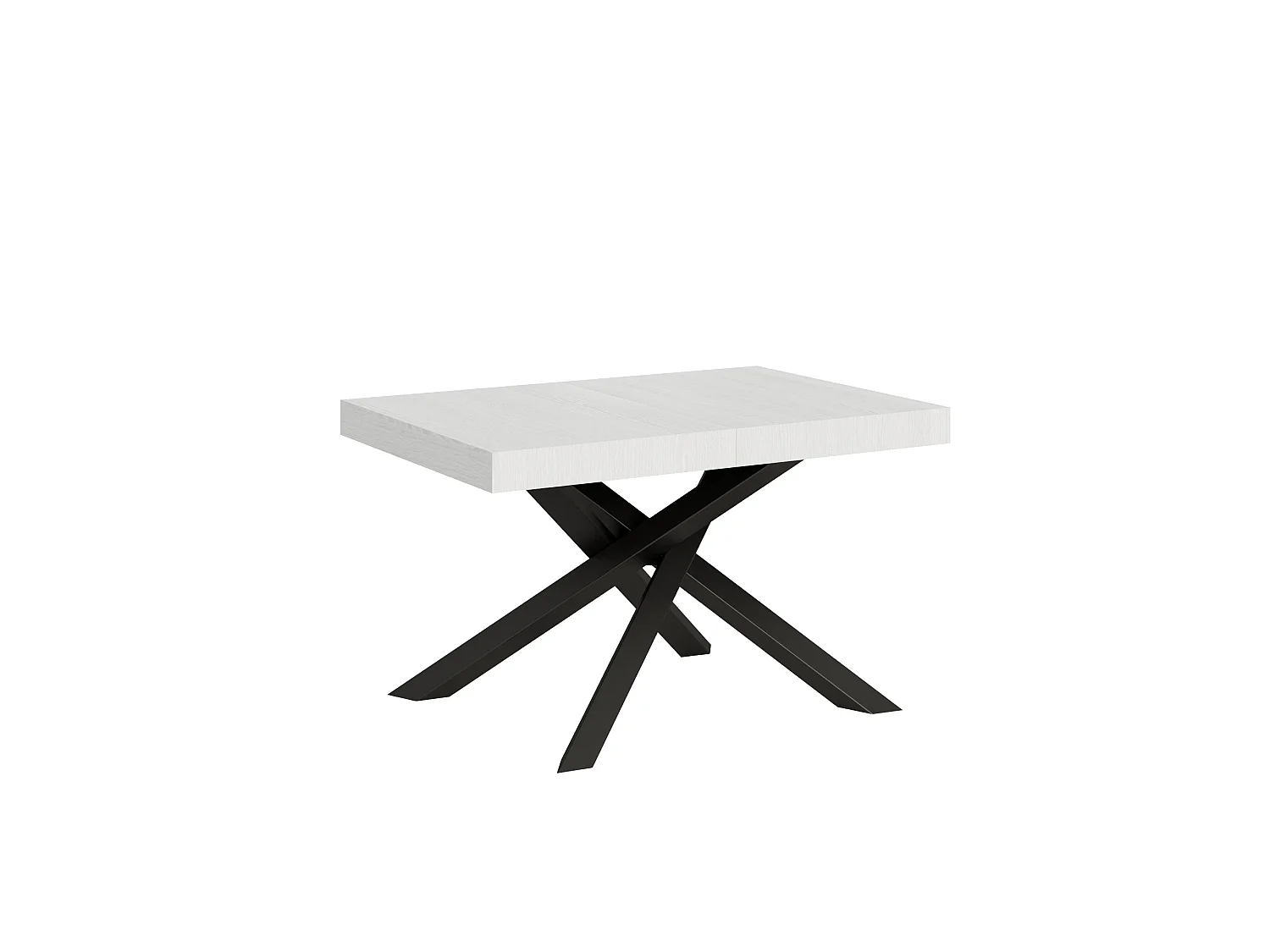 Volantis udtræksbord 120/380x90 cm hvid ask antracit ben
