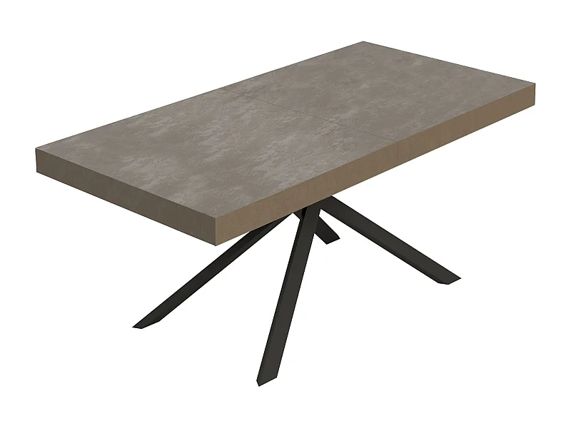Tavolo allungabile 180/284x90 cm Niket tortora gambe antracite