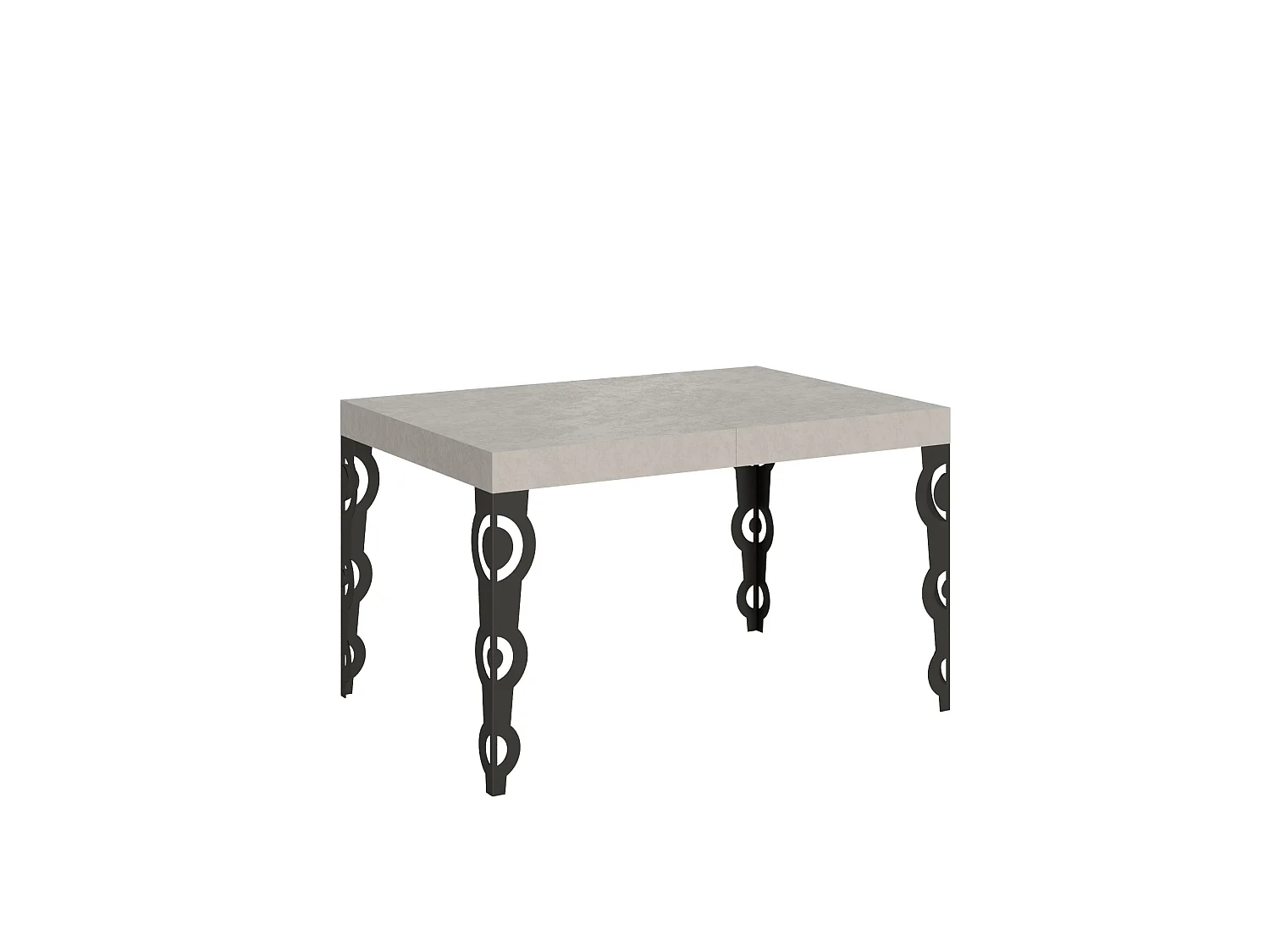 Karamay kasjmier uitschuifbare tafel 120/380x90 cm met antraciet poten