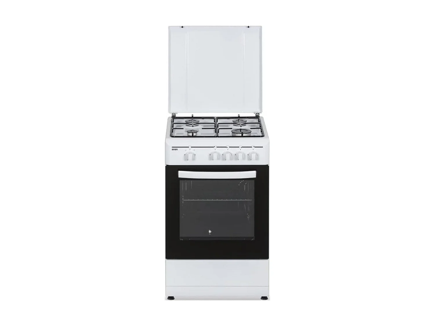Cocina de gas con horno Svan SKKG4500TM 4 zonas 55L con tapa blanco 50 cm