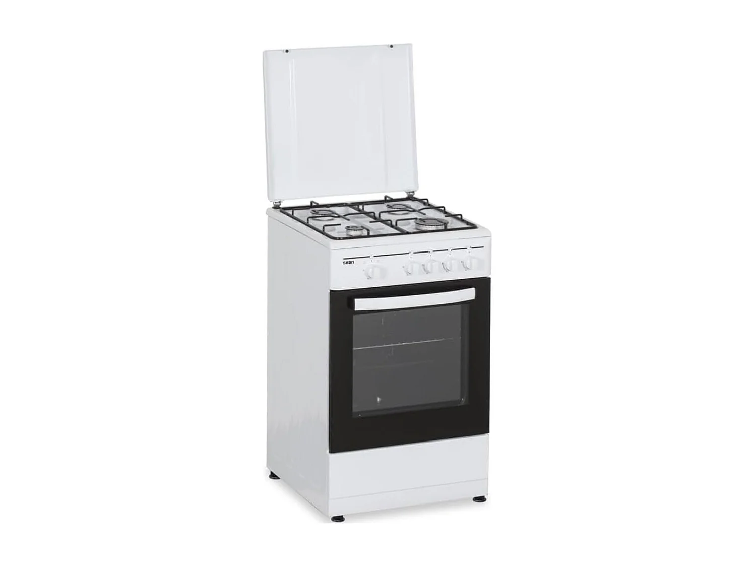 Cocina de gas con horno Svan SKKG4500TM 4 zonas 55L con tapa blanco 50 cm