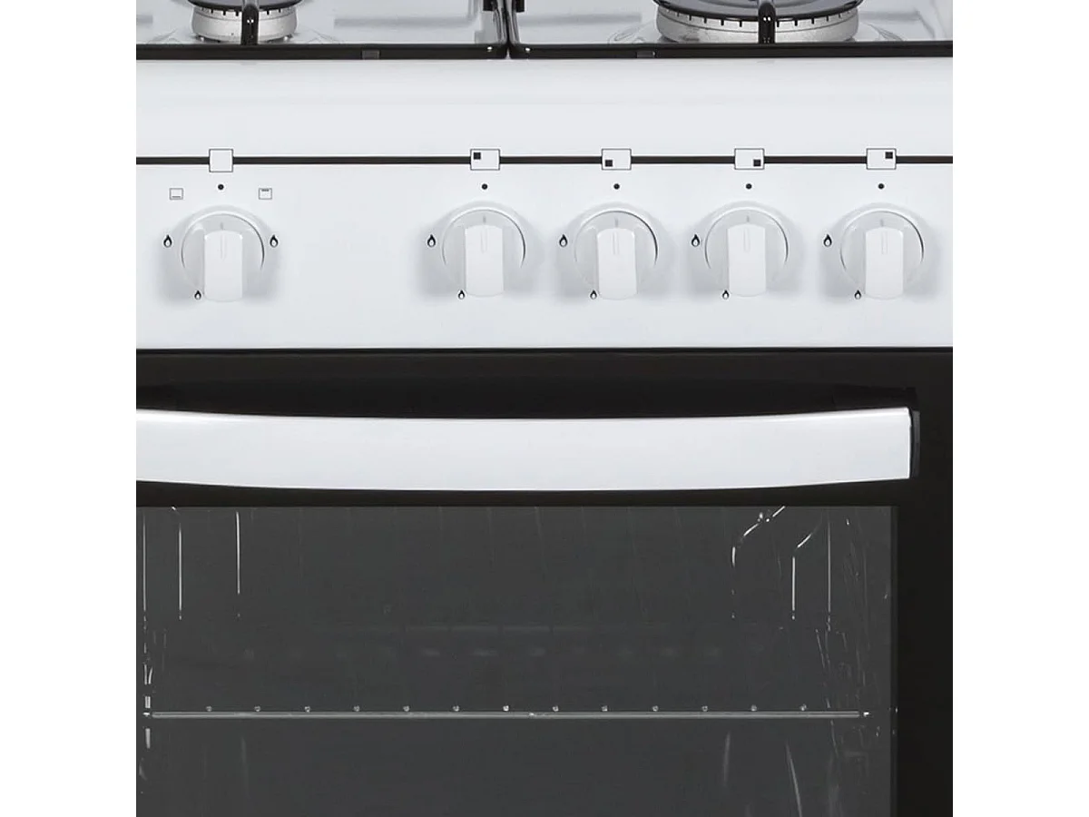 Cocina de gas con horno Svan SKKG4500TM 4 zonas 55L con tapa blanco 50 cm