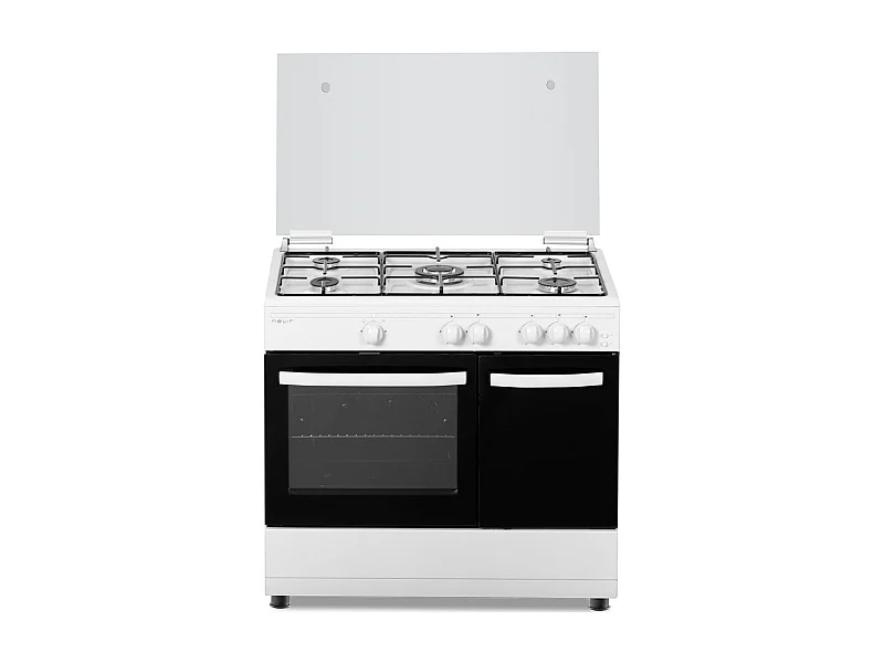 Cocina de gas con horno Nevir NVR-CB5PH 13250W 60L con tapa blanco 85 cm