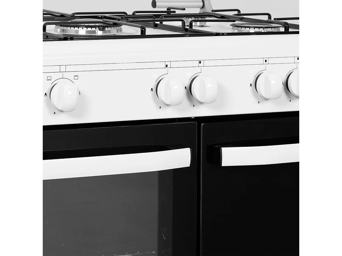 Cocina de gas con horno Nevir NVR-CB5PH 13250W 60L con tapa blanco 85 cm