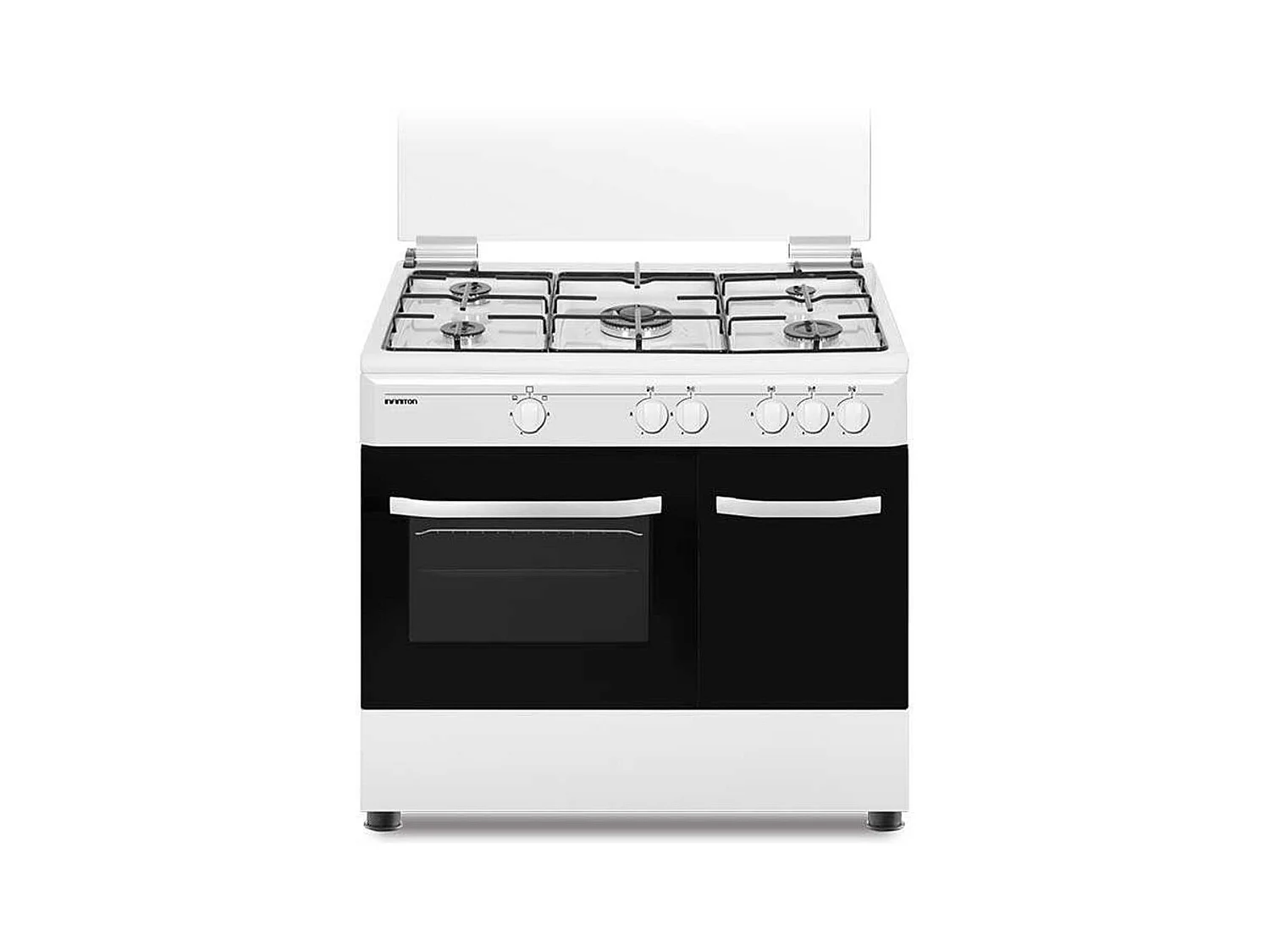 Cocina de gas CC9060ELP Infiniton 5 quemadores 60L blanco/negro 78x89x60 cm