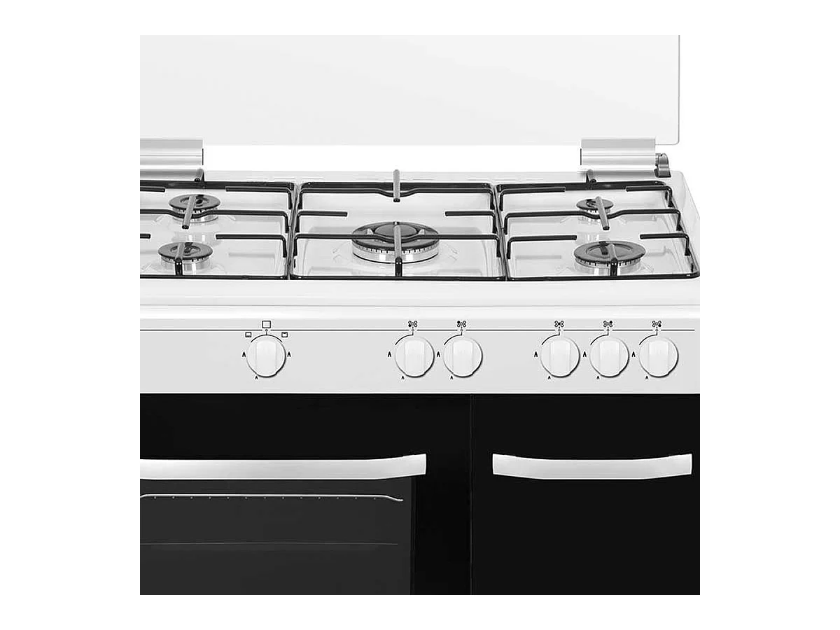 Cocina de gas CC9060ELP Infiniton 5 quemadores 60L blanco/negro 78x89x60 cm
