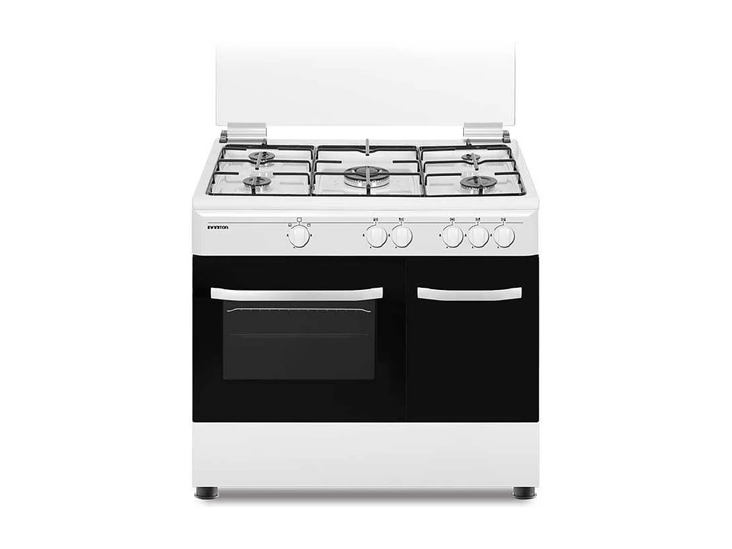 Cocina de gas CC9060ELP Infiniton 5 quemadores 60L blanco/negro 78x89x60 cm