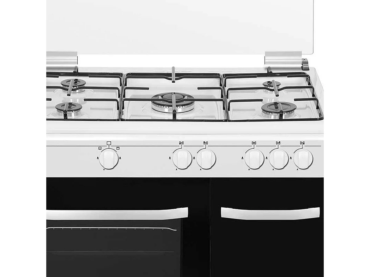 Cocina de gas CC9060ELP Infiniton 5 quemadores 60L blanco/negro 78x89x60 cm