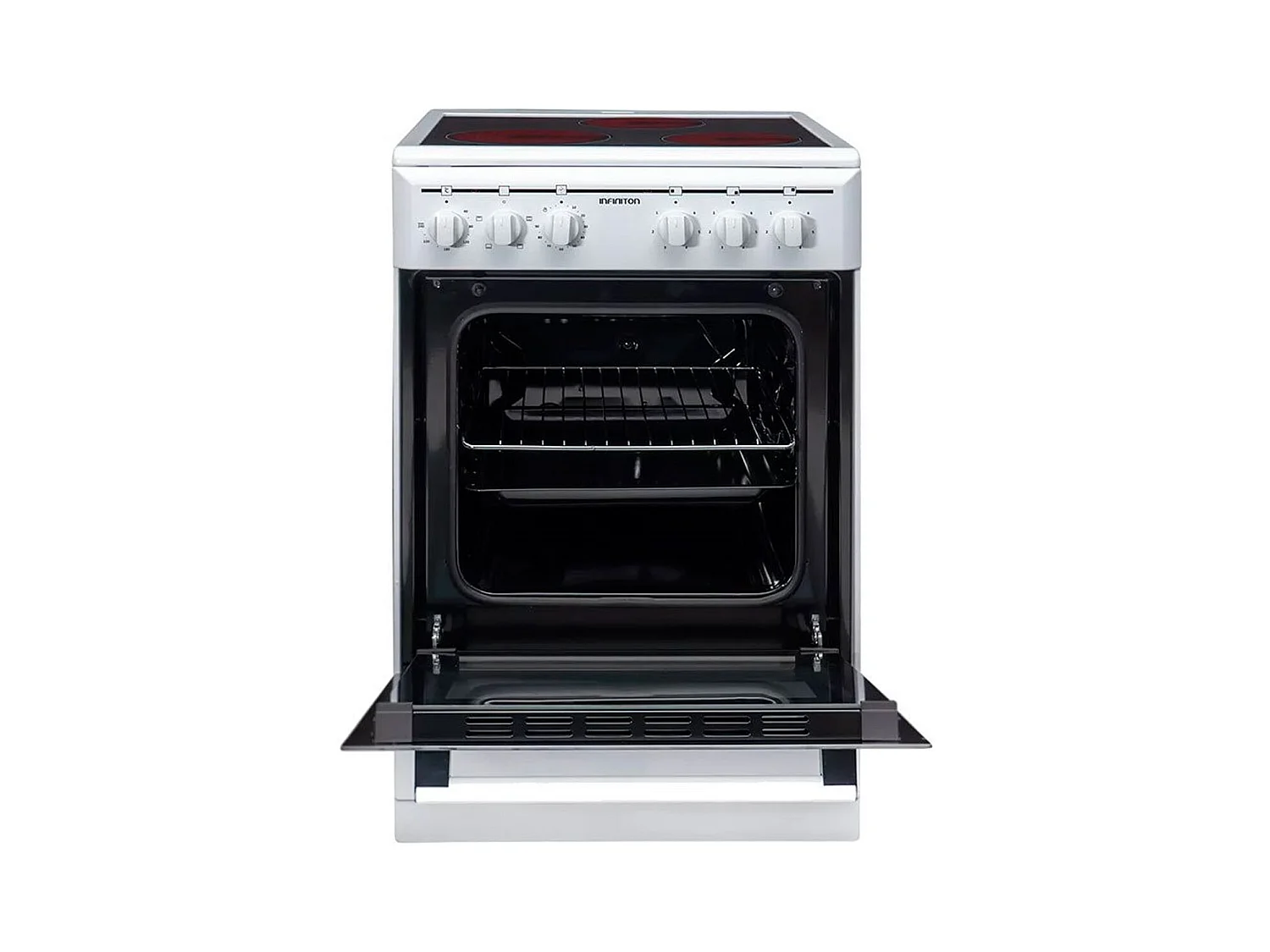 Cocina eléctrica CC-V350G Infiniton vitrocerámica+horno eléctrico 48L blanco/negro 85,5x50x56,5 cm