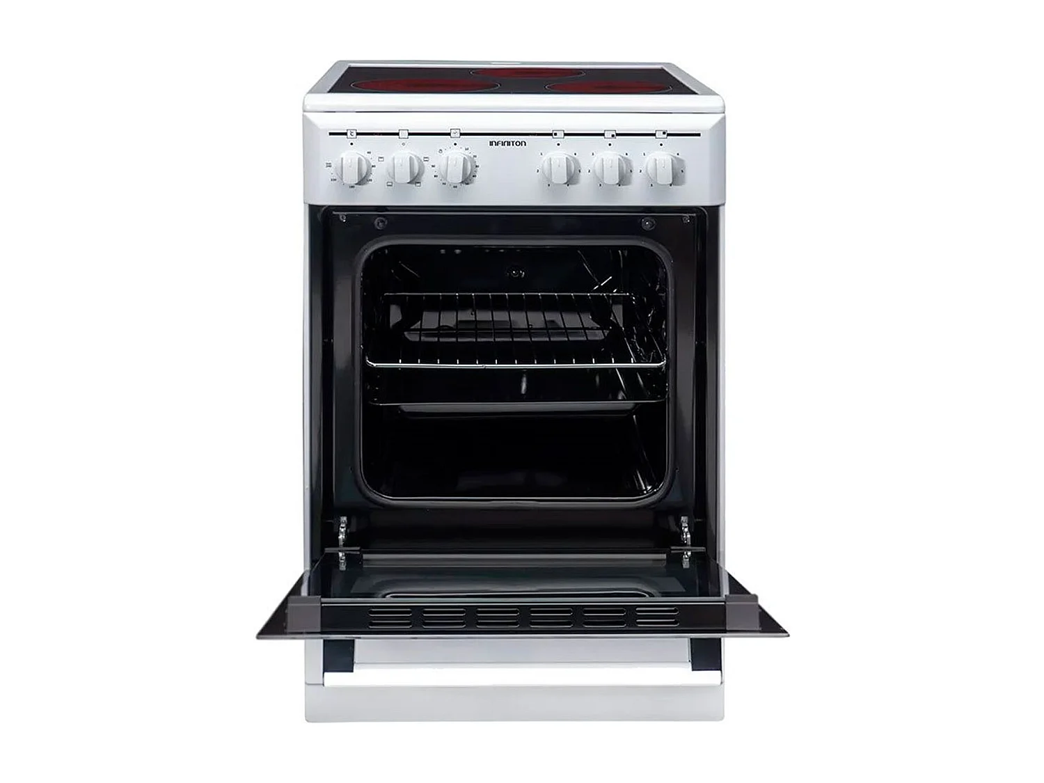 Cocina eléctrica CC-V350G Infiniton vitrocerámica+horno eléctrico 48L blanco/negro 85,5x50x56,5 cm