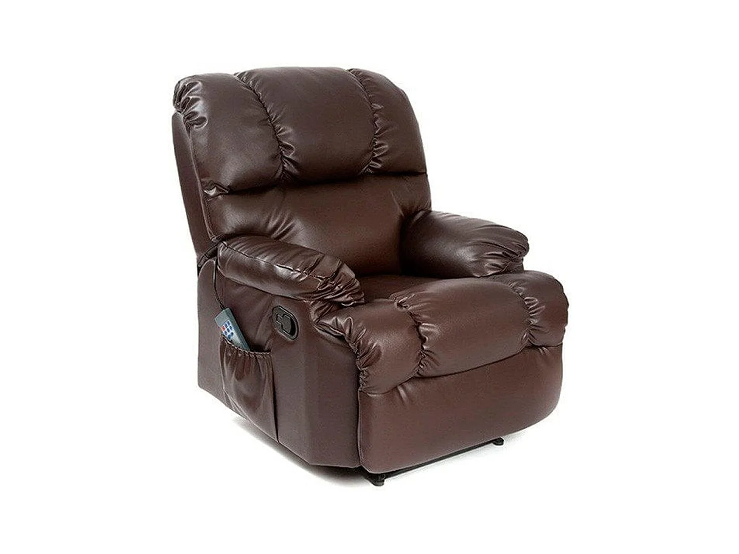 Sillón relax masaje función calor marrón 84x105x75