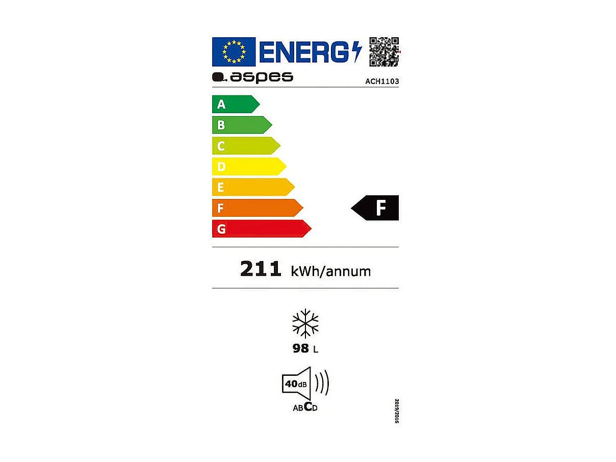 Congelador horizontal Aspes ACH1103 Dual Cooling 98L 75W F blanco 84,5 cm