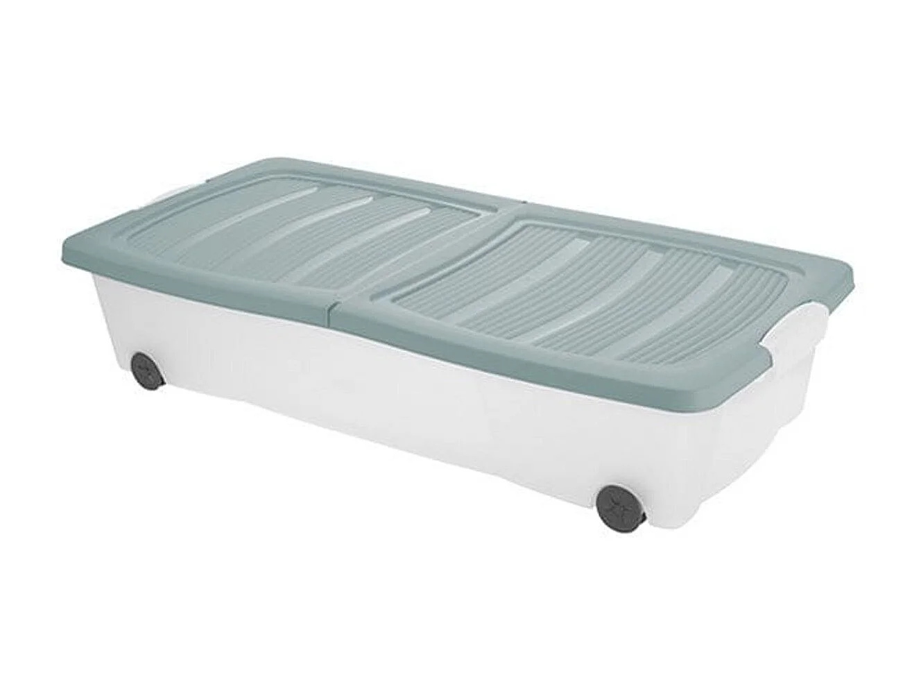 Caja multiusos con ruedas verde 80 x 40 cm