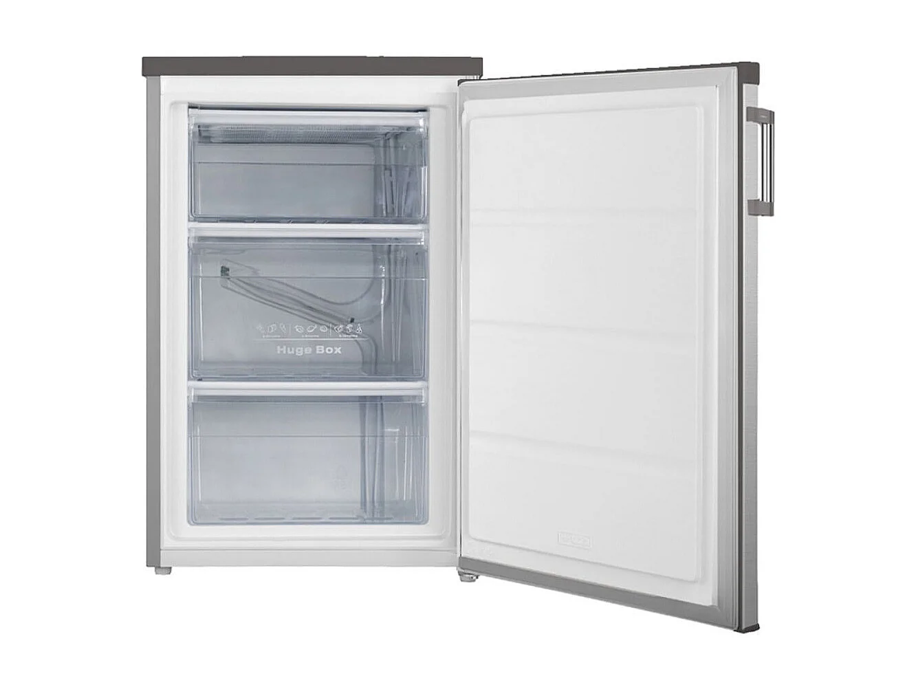 Congelador SCV855500EX Svan vertical cíclico 85L puerta manual 90º E inox 84,5cm