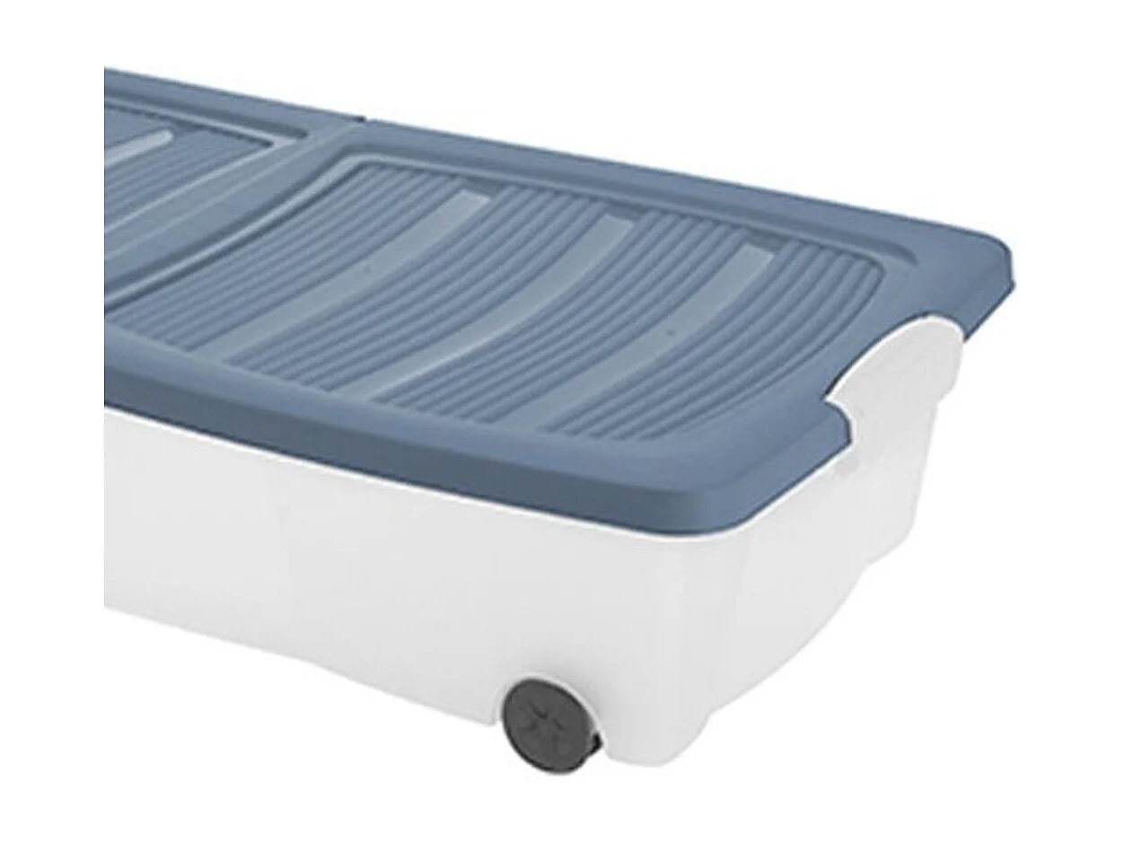 Caja multiusos con ruedas azul 80 x 40 cm