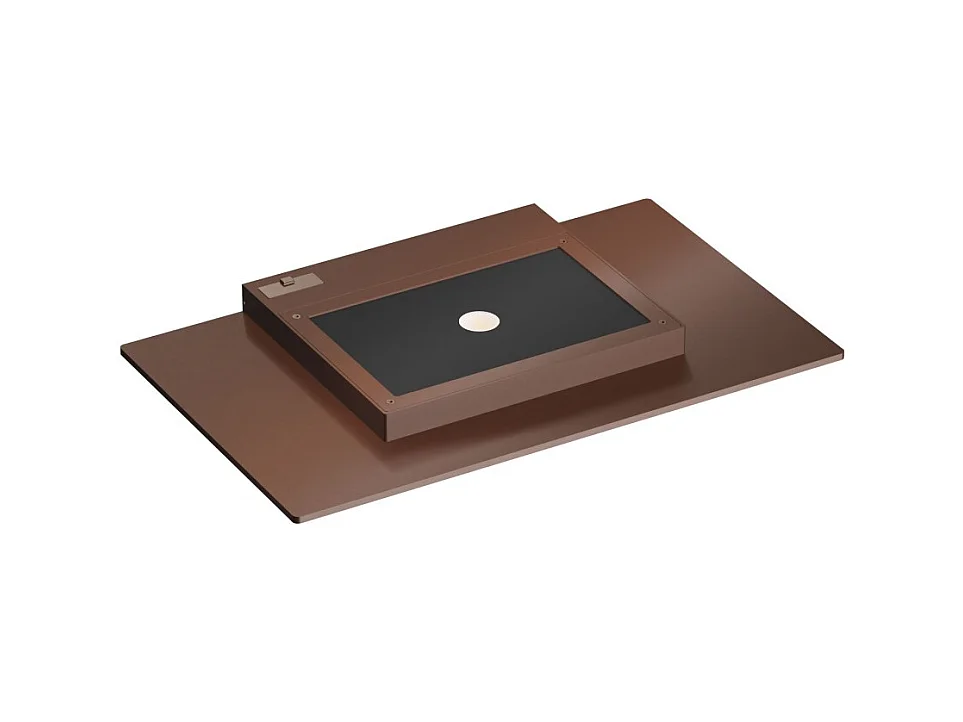 Pla XL Corten - 35W LED Wall Light CCT Switch 2700K/3200K/4000K in Aluminum, Uplight Wall Light - Beneito & Faure