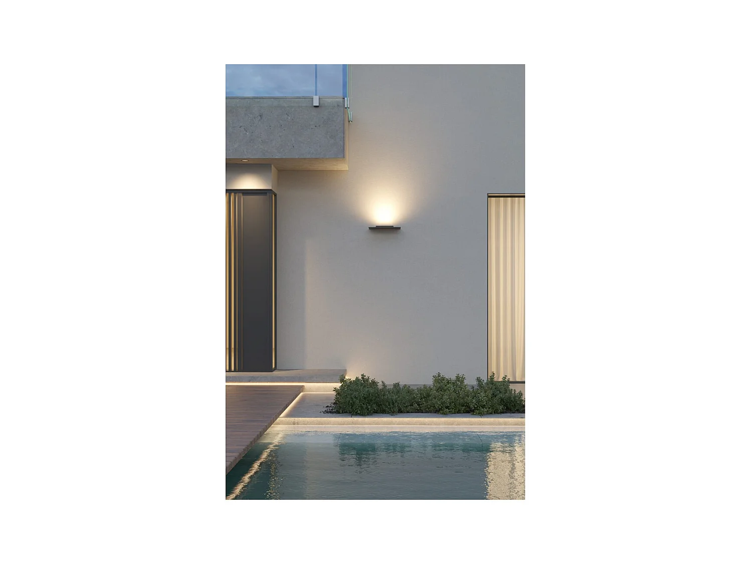 Pla XL Corten - 35W LED Wall Light CCT Switch 2700K/3200K/4000K in Aluminum, Uplight Wall Light - Beneito & Faure