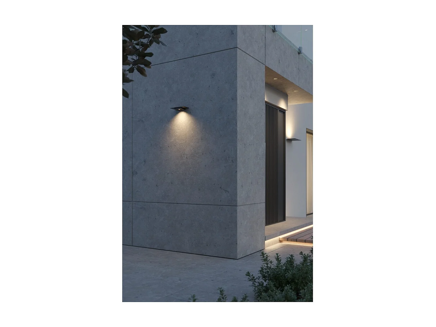 Applique murale LED Pla XL Corten 35 W, interrupteur CCT 2700 K/3200 K/4000 K, aluminium, éclairage vers le haut - Beneito & Faure