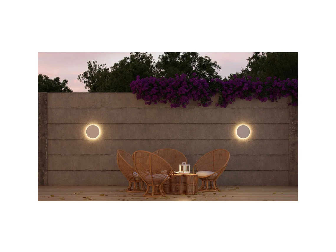 Mac Mini Wall White - 6W LED-Wandleuchte mit CCT-Schalter, 2700K/3200K/4000K, Aluminium, 360-Grad-Wandleuchte - Beneito & Faure