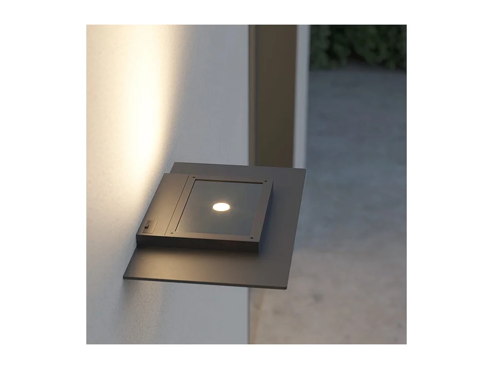Mini Pla Corten - 20W LED Wandleuchte CCT Schalter 2700K/3200K/4000K Aluminium, Uplight Wandleuchte - Beneito & Faure