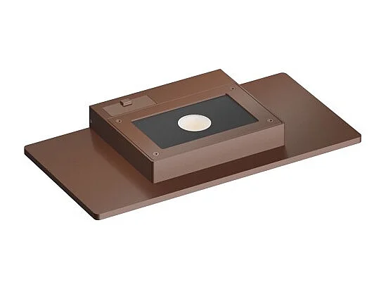 Applique murale LED Mini Pla Corten 20 W, interrupteur CCT, aluminium 2700 K/3200 K/4000 K, éclairage vers le haut - Beneito & Faure