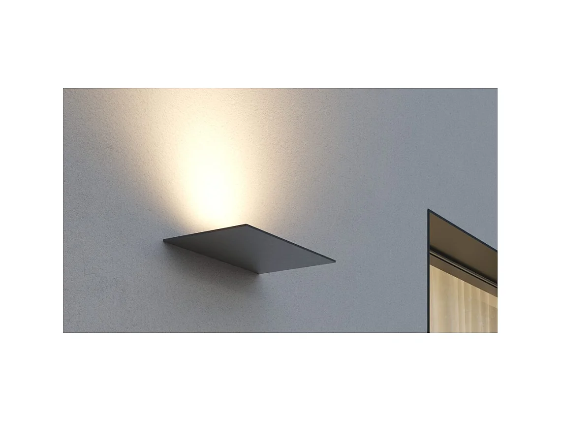 Pla XL Blanco - Aplique LED de pared de 35 W con interruptor CCT, 2700 K/3200 K/4000 K, aluminio, luz de pared ascendente - Beneito & Faure