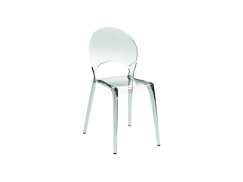 Pearl - Chaise en polycarbonate pour salon et salle à manger - Structure monocoque transparente Pierres