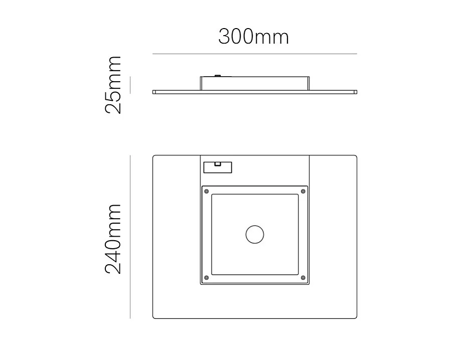 Pla Bianca - Applique murale LED 35 W avec interrupteur CCT, 2700 K/3200 K/4000 K, aluminium, éclairage vers le haut - Beneito & Faure