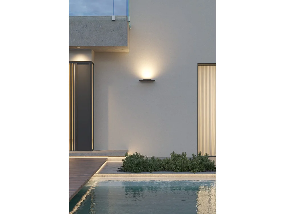 Pla Bianca - Applique murale LED 35 W avec interrupteur CCT, 2700 K/3200 K/4000 K, aluminium, éclairage vers le haut - Beneito & Faure