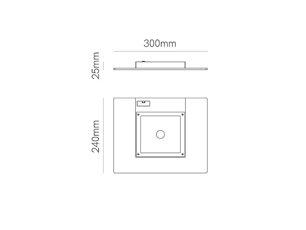 Pla Bianca - Applique murale LED 35 W avec interrupteur CCT, 2700 K/3200 K/4000 K, aluminium, éclairage vers le haut - Beneito & Faure