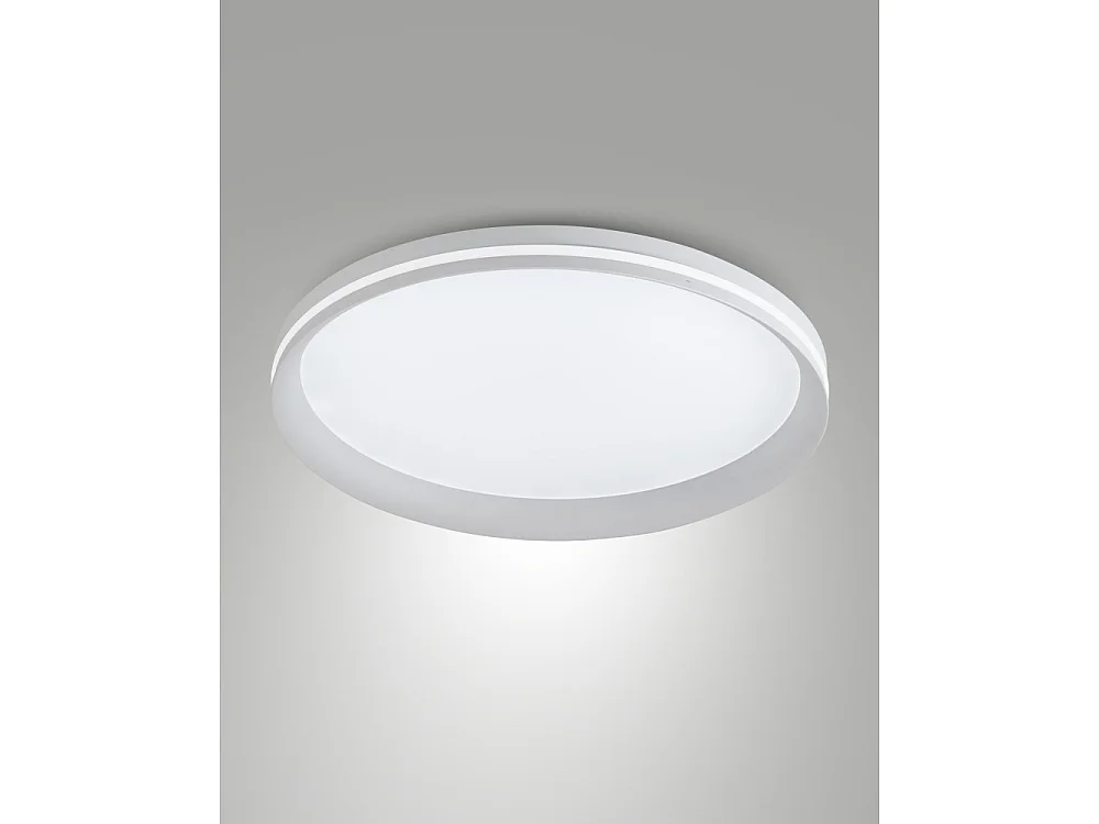 Isy - Plafonnier LED Fabas Luce Aluminium - LED intégrée 52 W IP20 Blanc