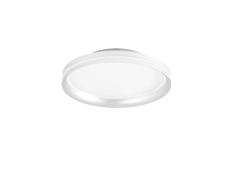 Isy - Plafonnier LED Fabas Luce Aluminium - LED intégrée 52 W IP20 Blanc