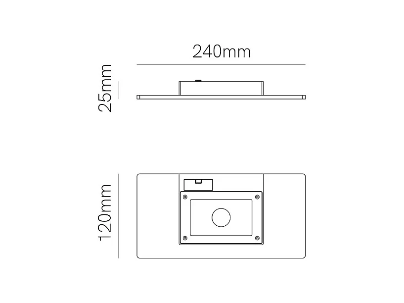 Mini Pla Nera - 20W LED Wandleuchte CCT Schalter 2700K/3200K/4000K Aluminium, Uplight Wandleuchte - Beneito & Faure