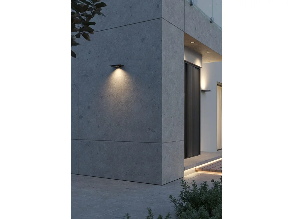 Mini Pla Nera - 20W LED Wall Light CCT Switch 2700K/3200K/4000K Aluminium, lampa ścienna z oświetleniem w górę - Beneito & Faure