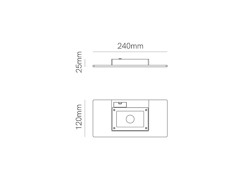 Mini Pla Nera - 20W LED Wall Light CCT Switch 2700K/3200K/4000K Aluminium, lampa ścienna z oświetleniem w górę - Beneito & Faure
