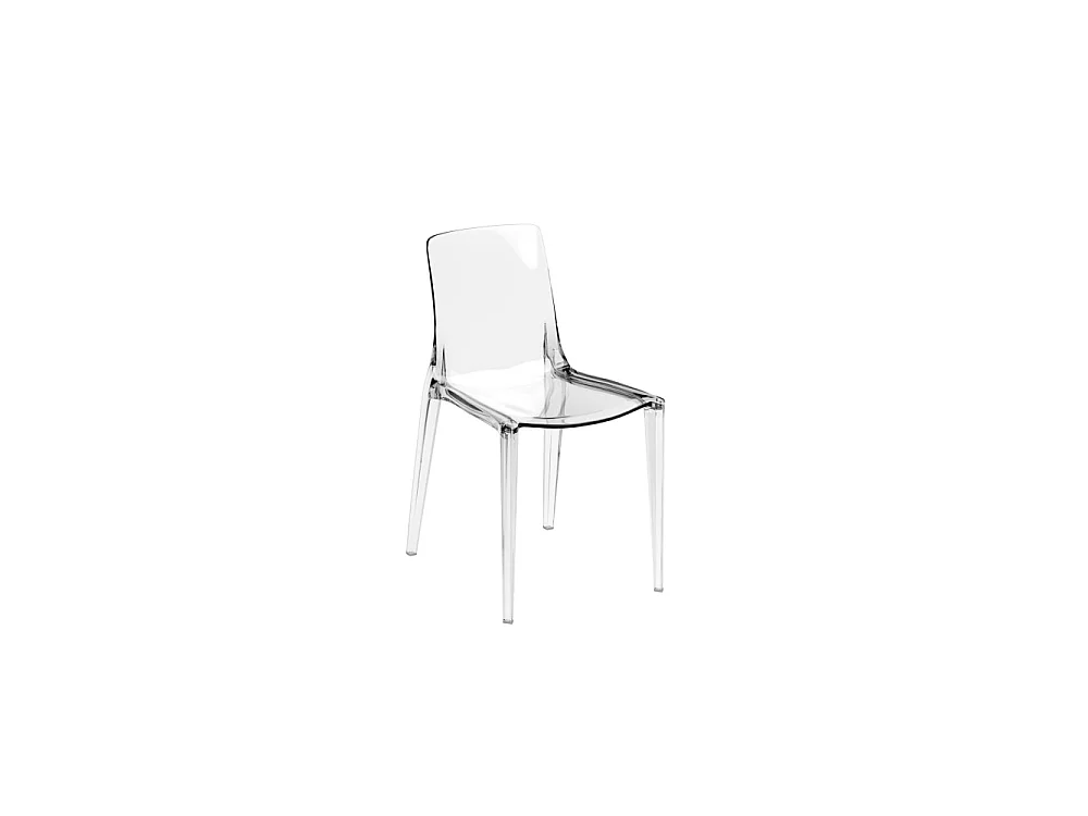 Agatha - Chaise en polycarbonate pour salons et salles à manger - Structure monocoque Pierres Transparentes