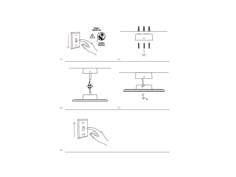 Mac Wall Legno - 15W LED-wandlamp met CCT-schakelaar, 2700K/3200K/4000K in aluminium, 360 graden wandlamp - Beneito & Faure