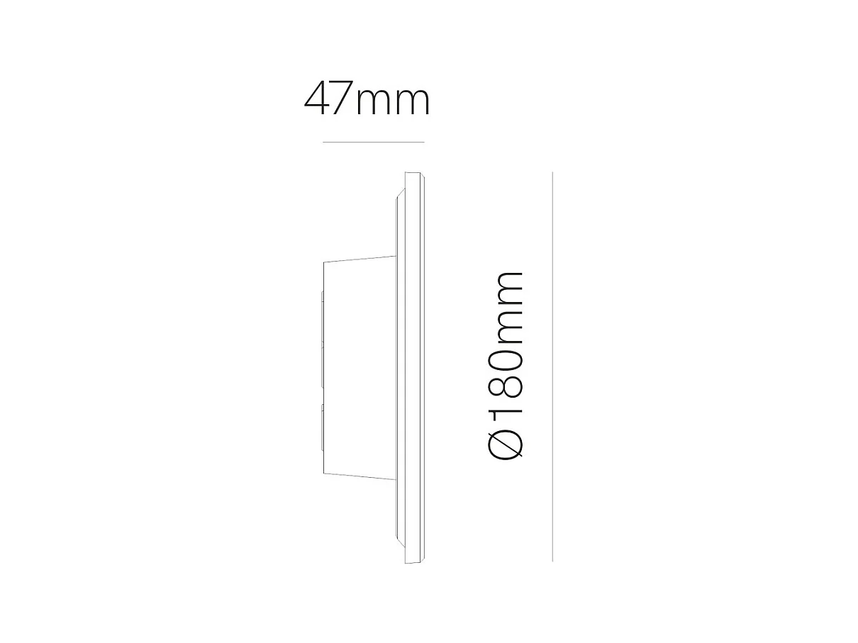 Mac Wall Legno - 15W LED-wandlamp met CCT-schakelaar, 2700K/3200K/4000K in aluminium, 360 graden wandlamp - Beneito & Faure