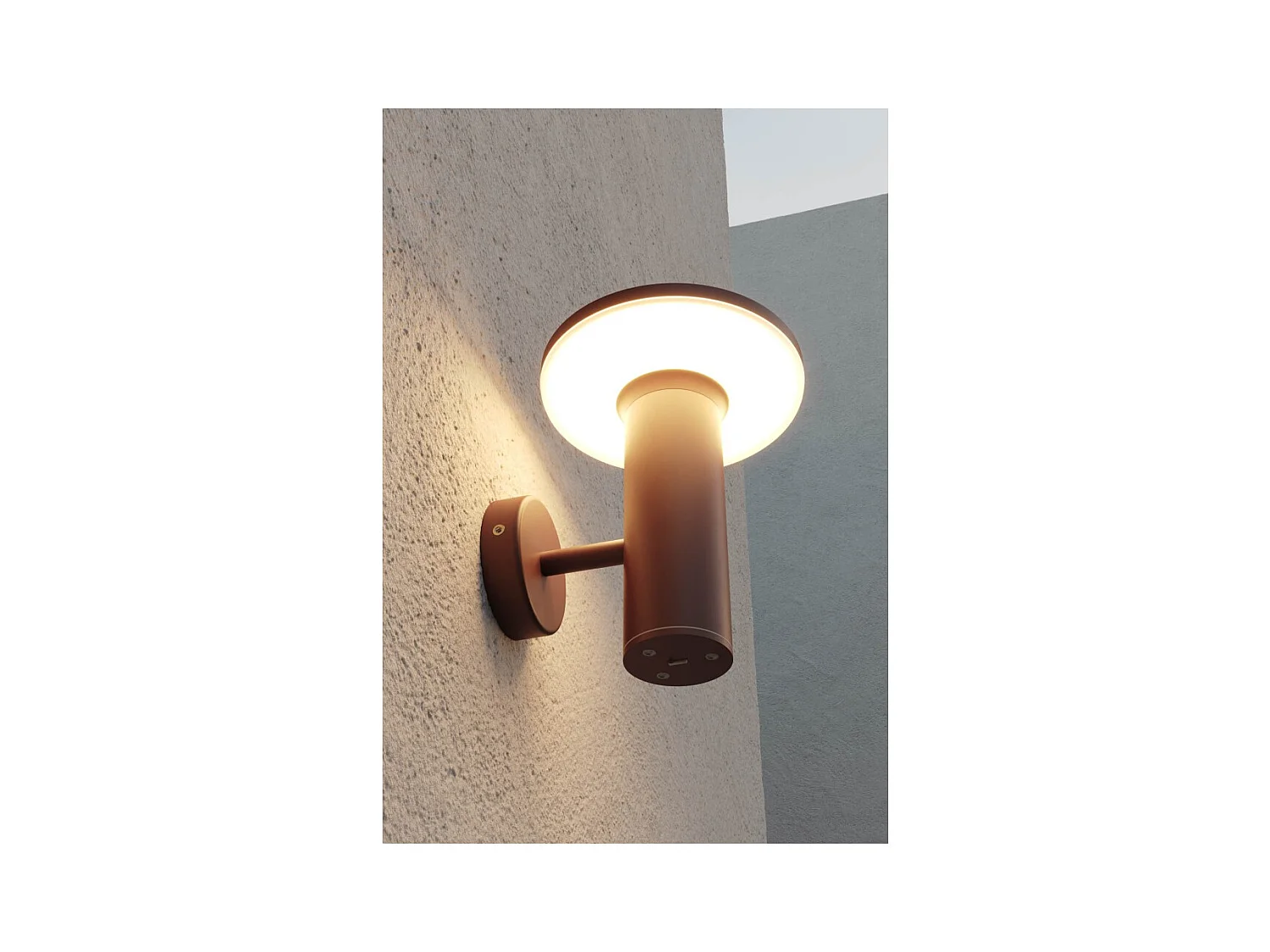 Mac Wall Base Corten - 12W LED Wandleuchte CCT Switch 2700K/3200K/4000K, Aluminium Wandleuchte - Beneito & Faure