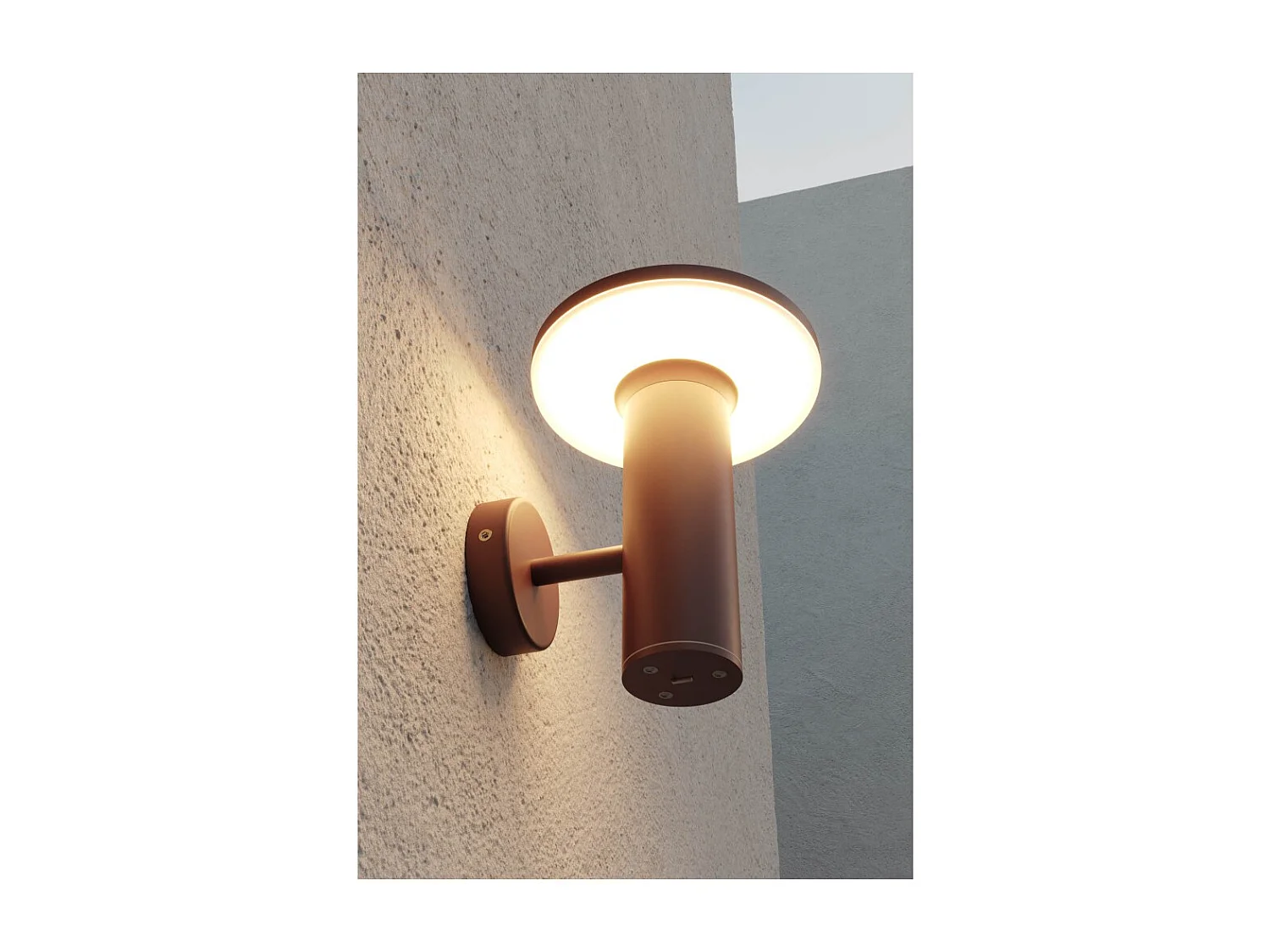 Mac Wall Base Corten - 12W LED Wandlamp CCT Schakelaar 2700K/3200K/4000K, Aluminium Wandlamp - Beneito & Faure