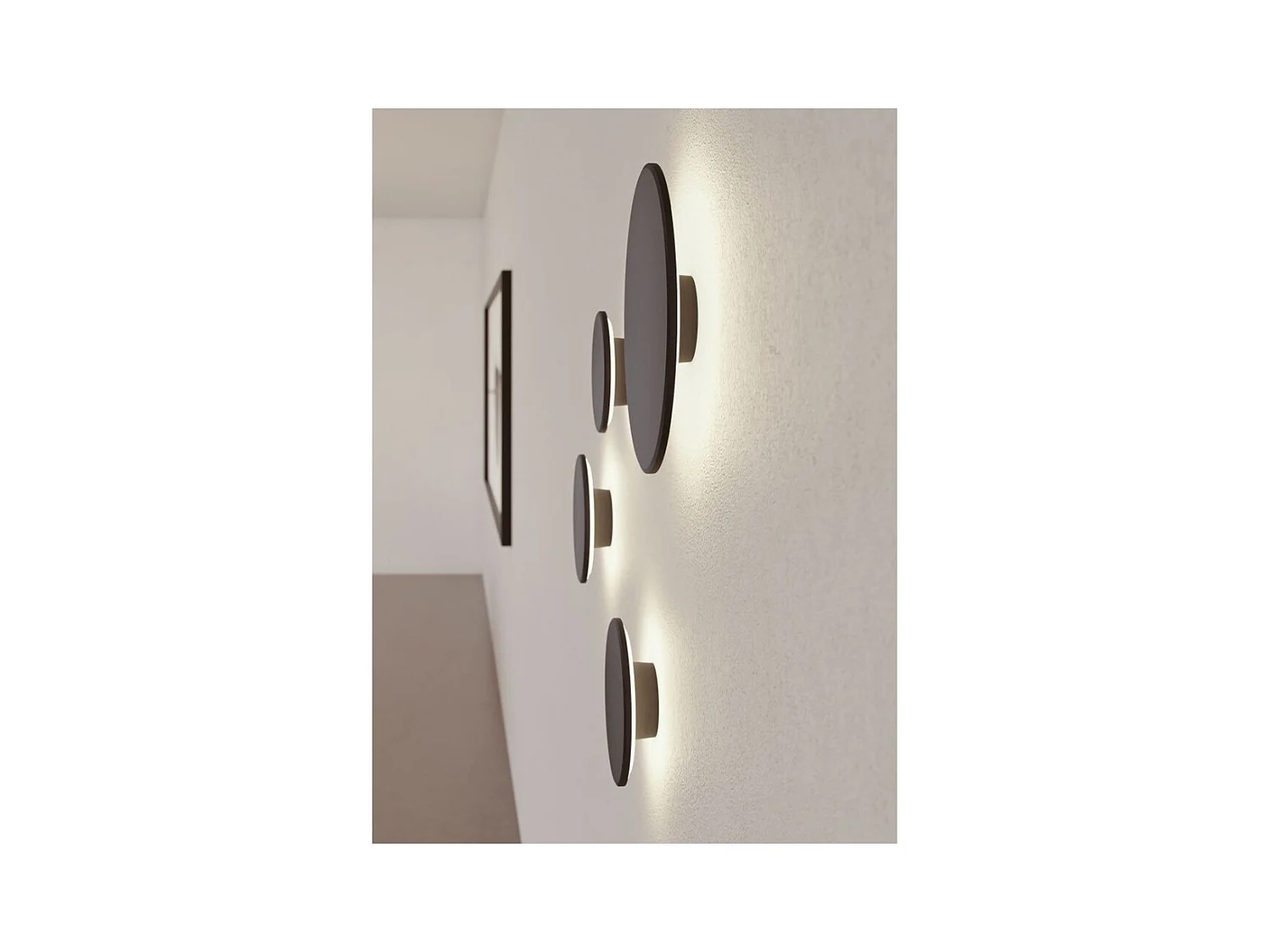 Mac Mini Wall Corten - 6W LED Wandleuchte CCT Switch 2700K/3200K/4000K aus Aluminium, 360 Grad Wandleuchte - Beneito & Faure